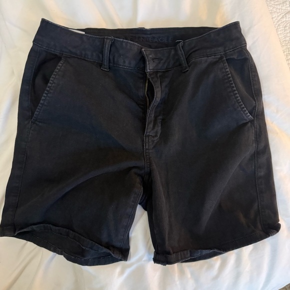American Eagle Black Stretch Shorts - Picture 1 of 5